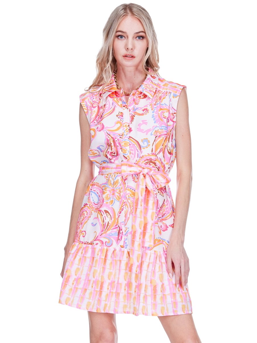 Contrast Shirt Dress