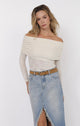 Roadhouse Jacquard Knit Off The Shoulder Top