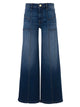 Jean High Rise Wide Front Seam Patch Front Pockets