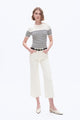 High Rise Wide Leg With Raw Hem Denim Jeans