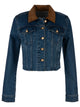 Kerry Cropped Jacket - Raw Hem Contrast Collar