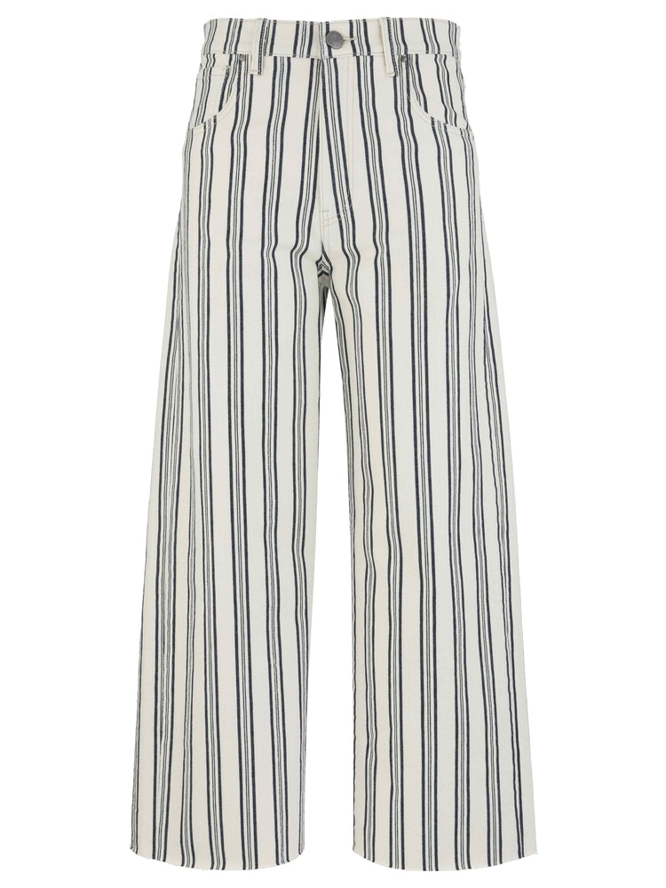 Gwen High Rise Wide Leg Slouchy Raw Hem 5 Pockets