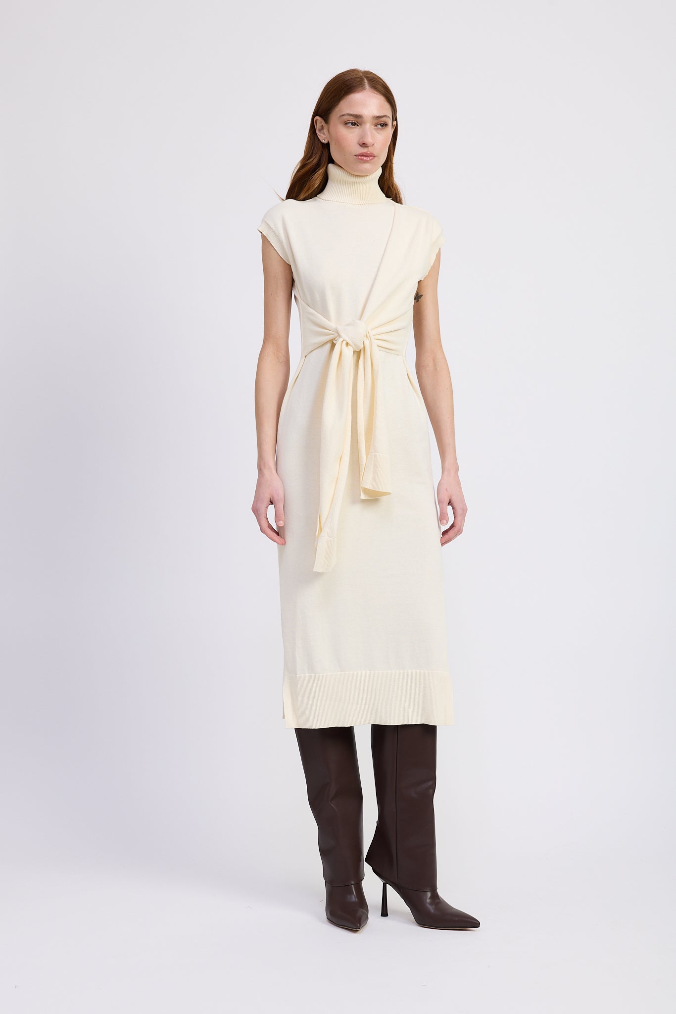 Bernadette Midi Dress Ivory / M
