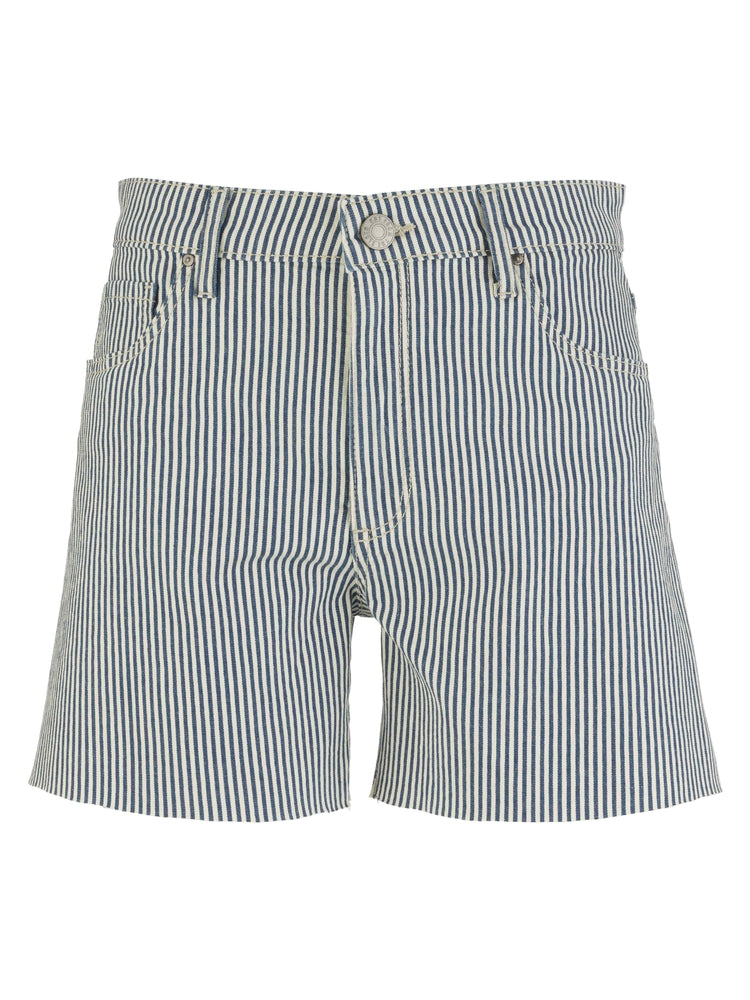 Jane High Rise Raw Hem Long Shorts